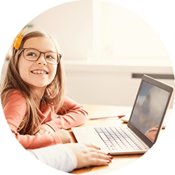 Young Girl on Laptop